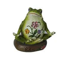 BESTOYARD Miniature Fairy Garden and Terrarium Yoga Frog Meditation Frog Figurine
