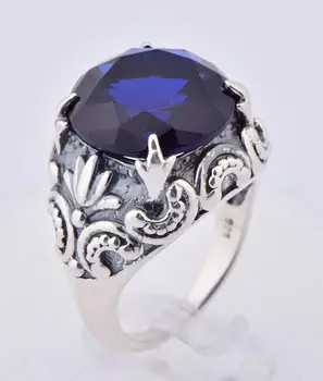 

Kate princess sapphire, 925 silver ring jewellery brand Austrian crystal silver ring jewelry wholesale index finger