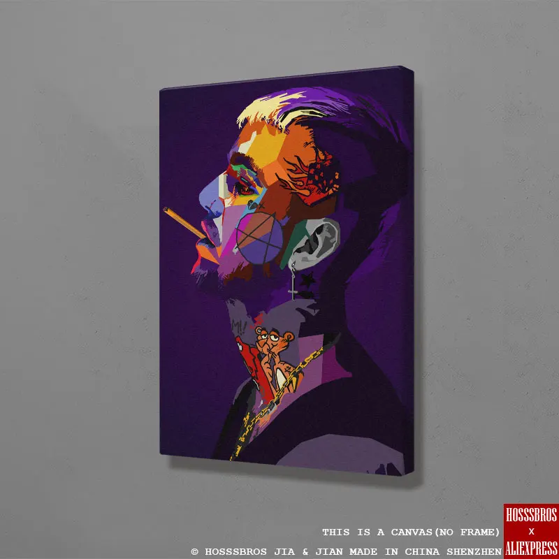 

Lil Peep hip hop rapper Poster Painting Wall Art Canvas For Teens Living Room Home Bedroom Study Dorm room Art Decoration Prints