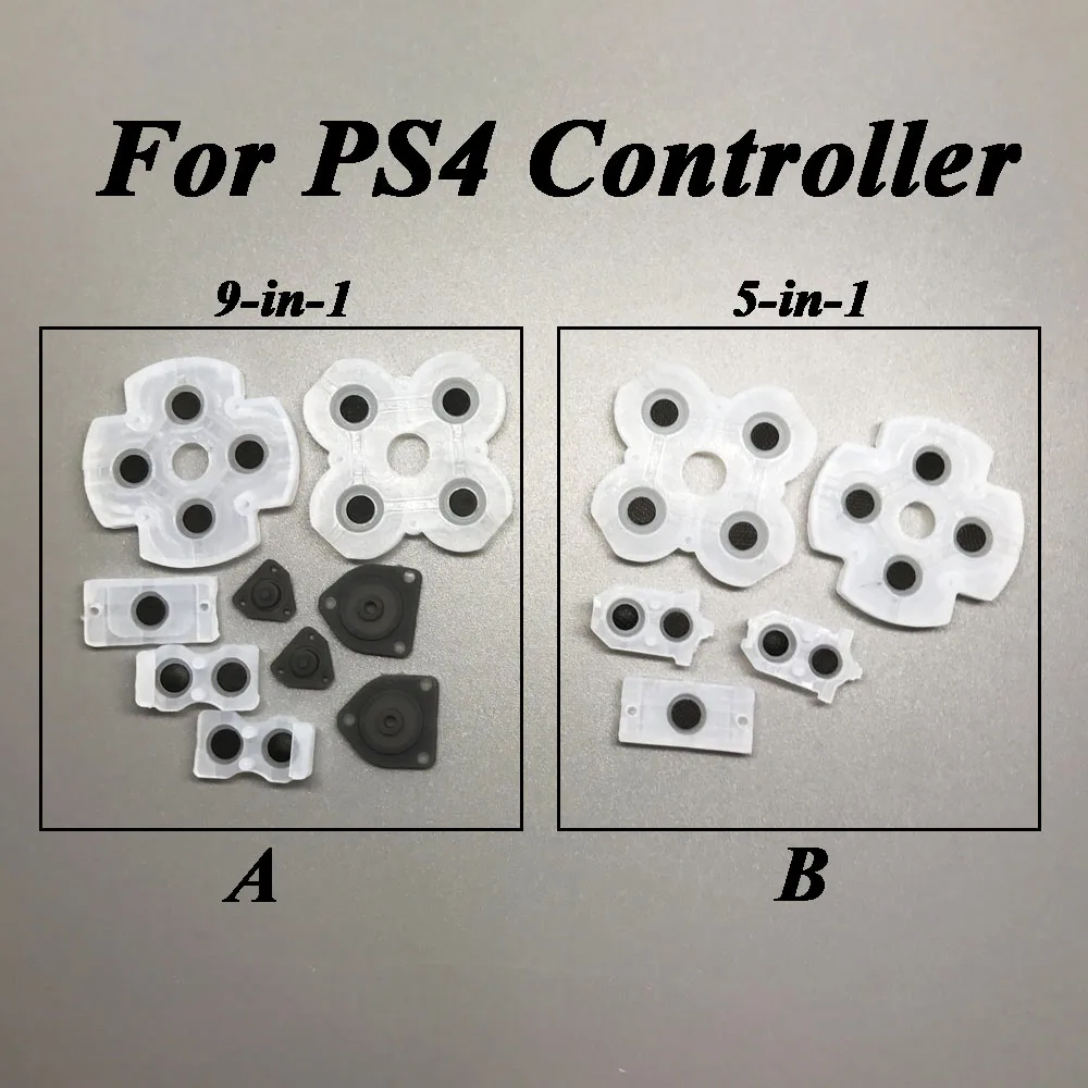 

10 SET 2 TYPE Brand New Soft Rubber Replacement Silicone Conductive Adhesive Button Pad keypads for Sony PS4 ( JDS-030 JDM-030 )