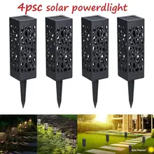 4 шт. Солнечный светодиодный COB садовый Газон лампа свет Путь Освещение Пейзаж Сад Факел-украшение свет для наружного внутренний двор водонепроницаемый