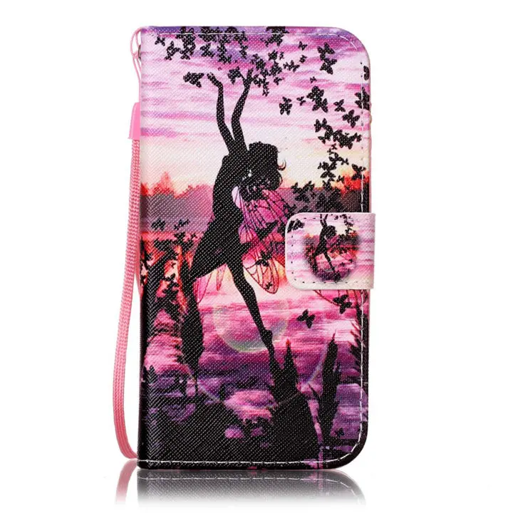 Fundas чехол для samsung Galaxy S6 S7 край j3 j5 j7 A3 A5 A310 A510 J310 J510 J710 S5 i9600 бумажник с отделением для карт карман чехол s DP03E - Цвет: Butterfly Girl