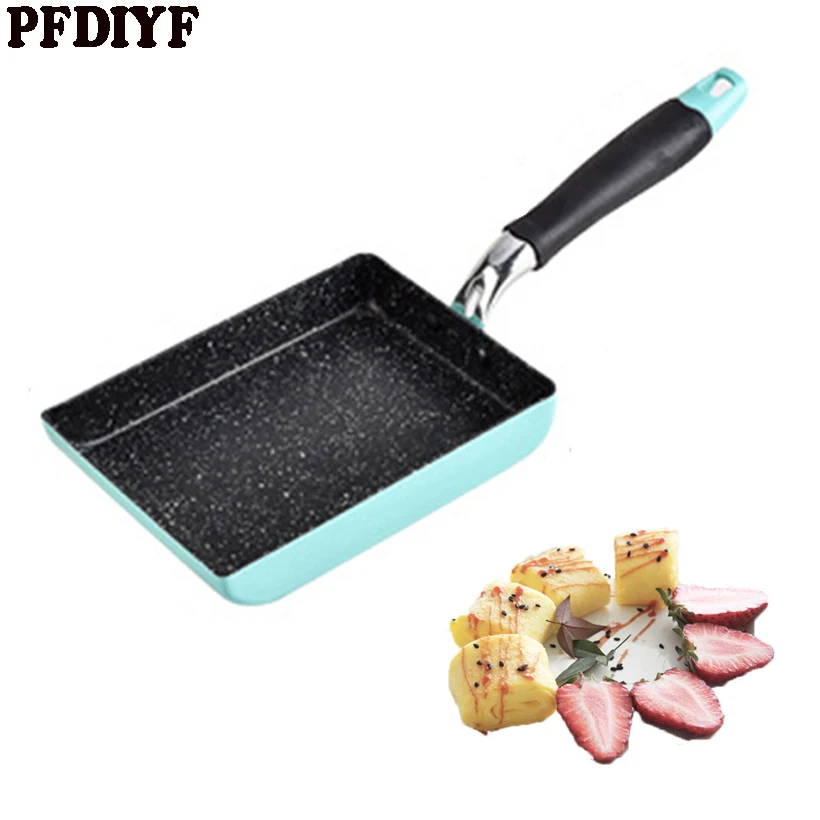 

Japanese Burning Pan Frying Omelet Fried Eggs Square Pan Aluminum Non-Stick Frying Pan Available Cookware Kitchen Essentials