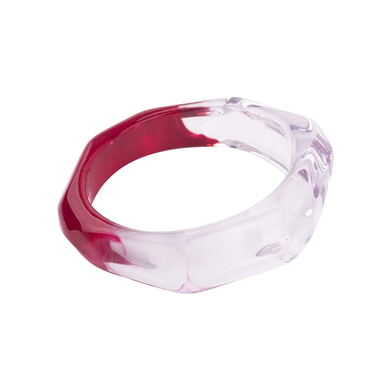 Classic Acrylic Cuff Bracelets Bangles for Women New Fashion Geometric Mix Color Resin Wide Bracelet Female Charm Party Jewelry (5)