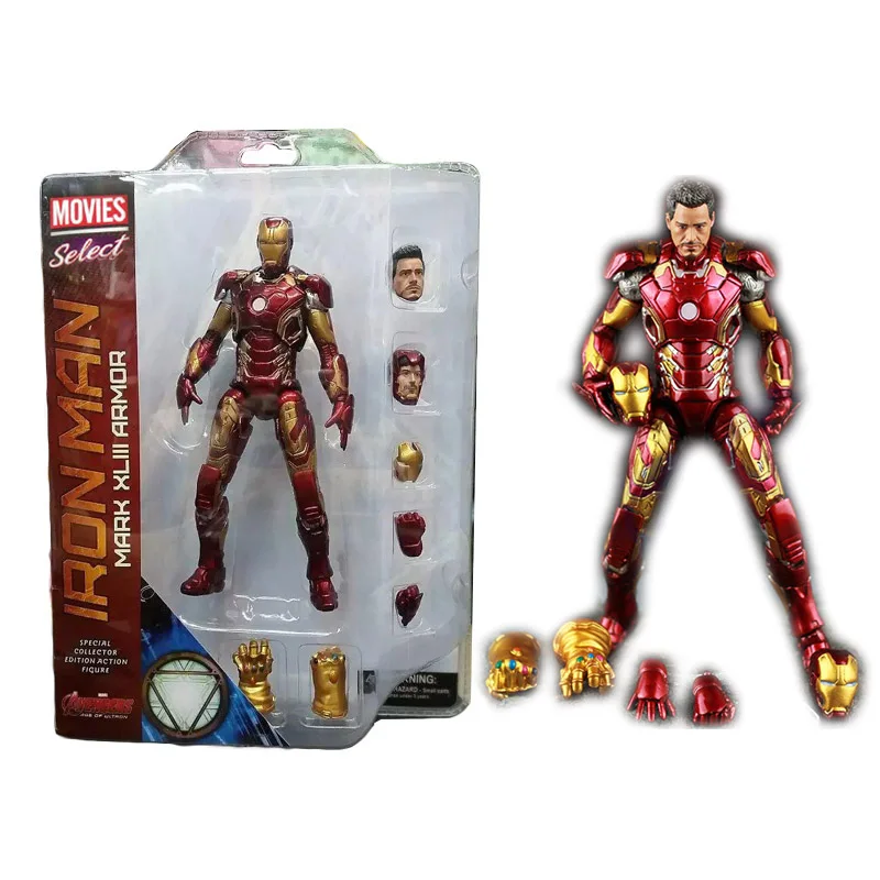 

Marvels Avengers 4 Endgame War IronMan Action Figure Model MK42 MK43 Iron Man Doll PVC ACGN figure Toy Brinquedos Anime kids Toy