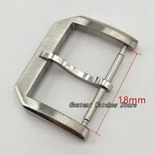 18 мм матовая Серебряная Пряжка 316L из нержавеющей стали подходит для мужчин валик для часов Пряжка
