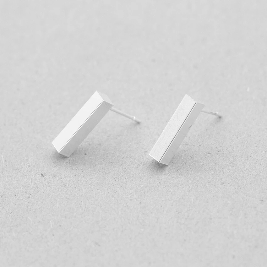 Простые квадратные Длинные серьги из нержавеющей стали с геометрическим наклейка для ногтей корейские сережки-шпильки стиль ушной крючок для женщин девушек Подарок