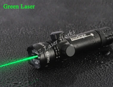 Красный зеленый точка зрения лазерный прицел включая 11 мм и 20 мм крепления с тактическим хвостовым переключателем для охоты - Цвет: Зеленый