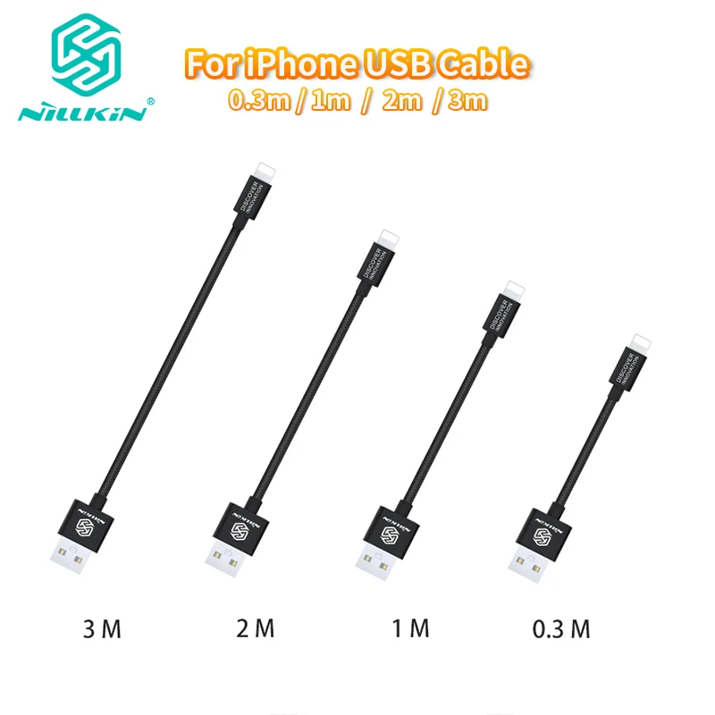 Кабель NILLKIN для iPhone USB кабель передачи данных зарядный Шнур Xs Max X Xr 8 Plus iPad Pro iPod 0