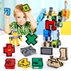 15 En 1 bloques educativos de construcción de ensamblaje GUDI figura de acción transformación Robots número deformación juguetes para niños ► Foto 1/6