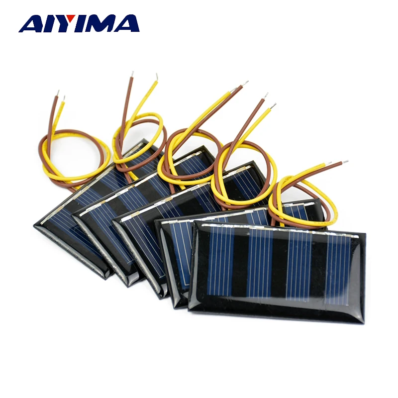 

SUNYIMA Mini Solar Panel sunpower Solar Cell 2V 60MA Polycrystalline DIY Solar Support 1.2V Battery Charge 59*34MM 10pcs
