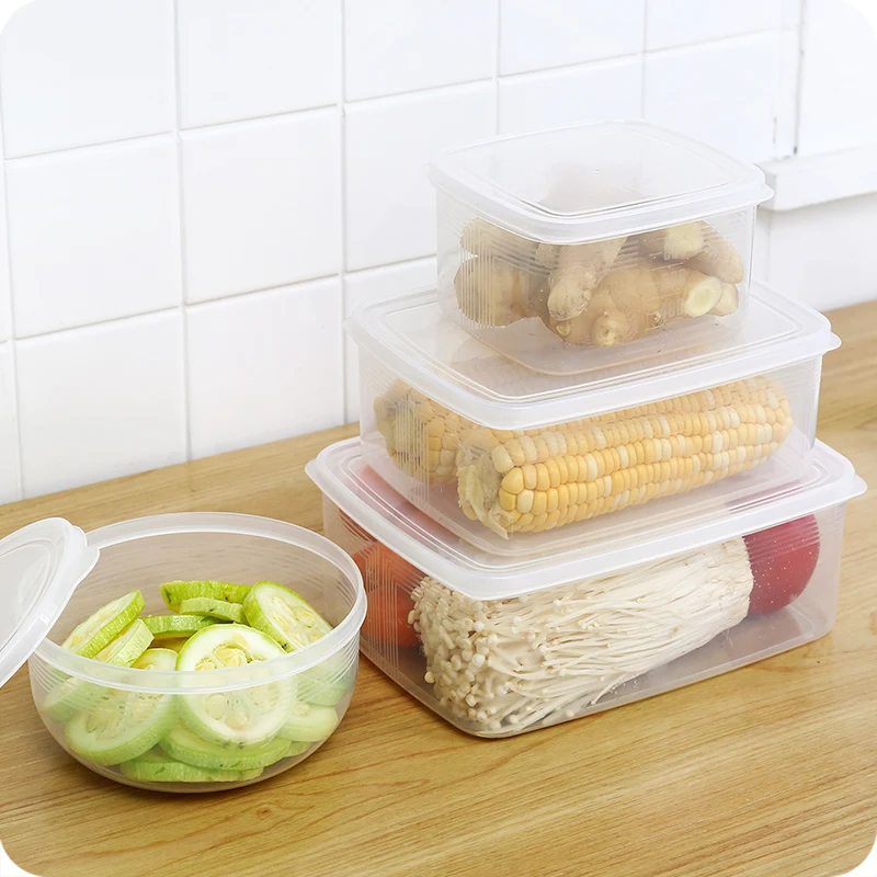1 шт. прозрачная пластиковая коробка для хранения еды на холодильник, коробка для хранения зерновых, контейнер для хранения на холодильник, кухонная организация