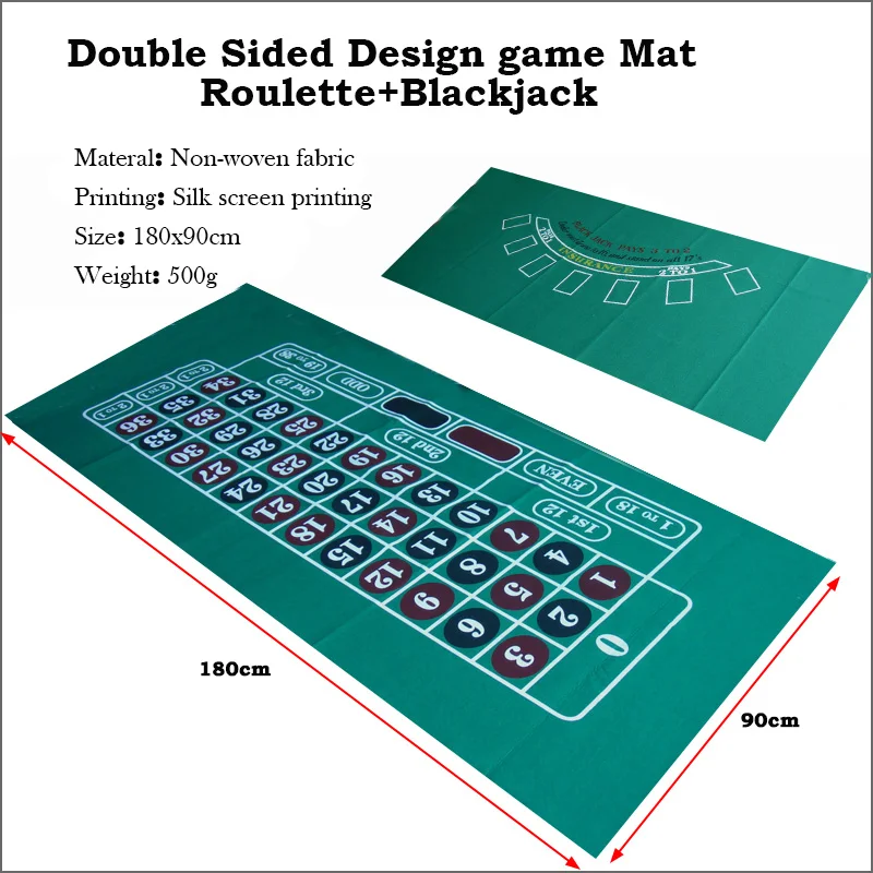 

Double game table cloth Roulette and Blackjack Game Mat Non-woven fabric