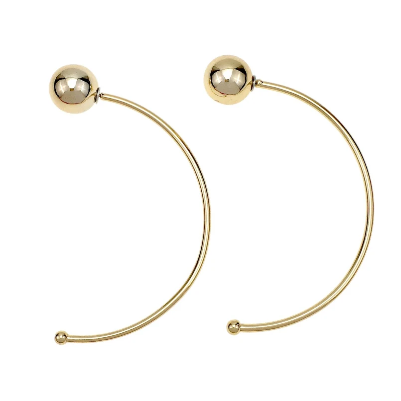 Danfosi Brand Semicircle Style Metal Long Earrings For Women Big Jewelry Gold-Color Ball Stud Earrings Punk Pendientes