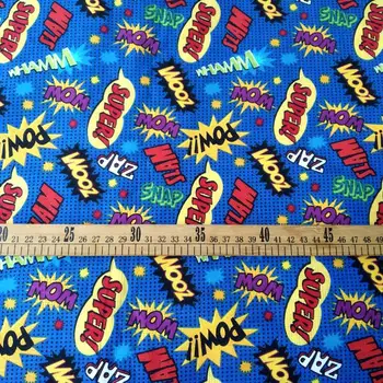 

110*100cm Marvel Cartoon Explosion letter Sewing Cotton poplin fabric DIY Handmade Material Sewing Fabric Patchwork