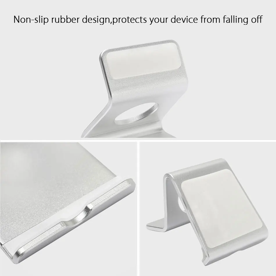  Mobile Phone Holder Stand Desk Aluminum Metal Desktop Mount Dock for iPhone 7 6s 6 5s for Samsung S