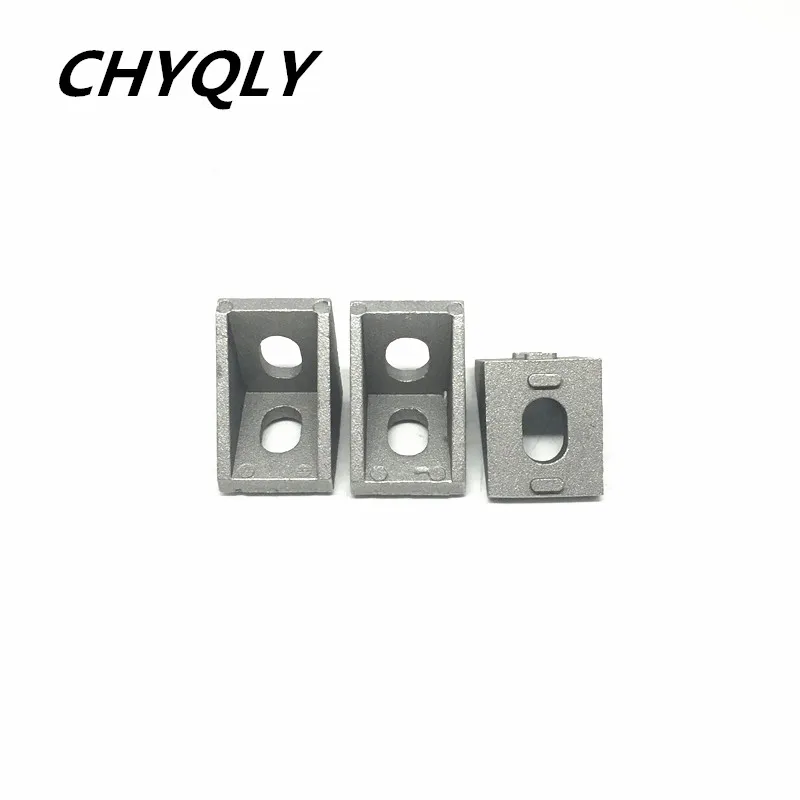 

50pcs/lots 2020 corner fitting angle aluminum 20 x 20 L connector bracket fastener match use 2020 industrial aluminum profile