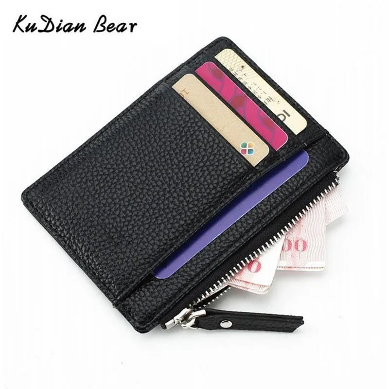 

KUDIAN BEAR Simple Vintage Men Wallet Credit Card Holder Business Brand Male Mini Wallets Purse billetera hombre BID258 PM49