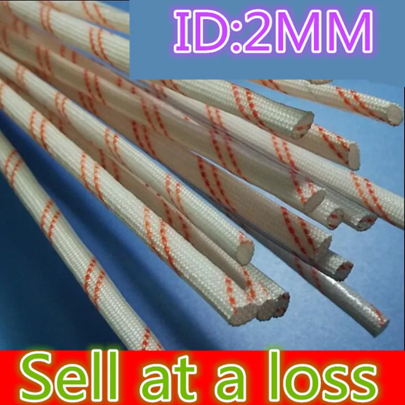 

0.9Meter/lot YL441 2MM Diameter High Temperature Sleeve Alkali-free Glass Fiber Tube Power Cord Bushing Wire Casing FreeShippin
