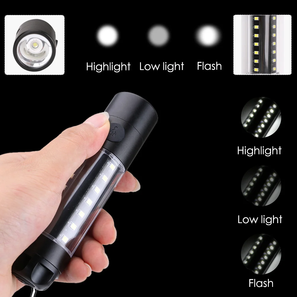 

Portable USB Charging Flashlight Powerful XML T6+28 SMD COB Tactical Torch Work Light Pocket Flash Lamp 6 Modes Camping Lanterna