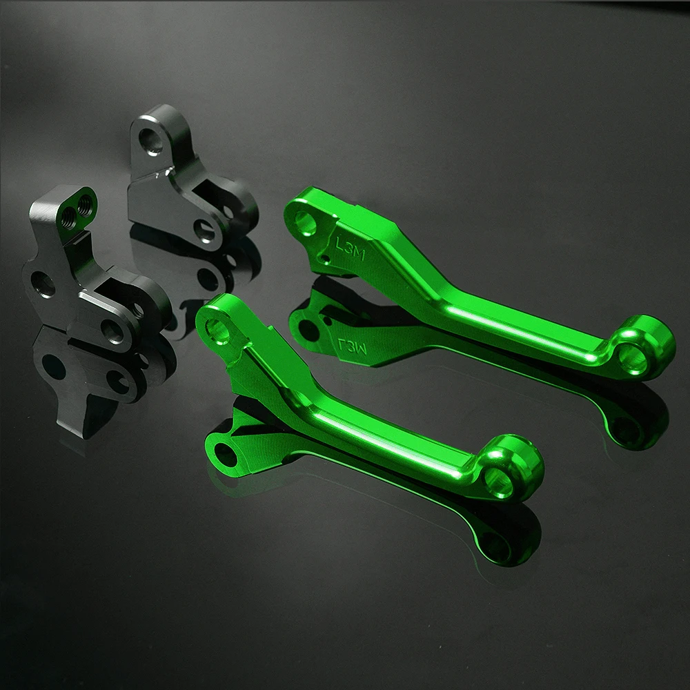 Dirt Bike Pivot Brake Clutch Levers hand grip Handbrake For KAWASAKI