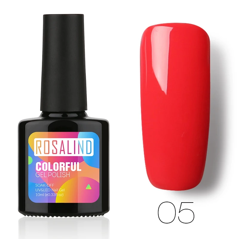 

ROSALIND Gel Nail Art Gel 10ML Pure Color 31-58 UV LED Gel Nail Polish Long-lasting Macaron Soak off varnish gel lacquer