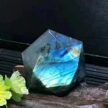 

Wholesale Natural Gray Moonstone Pendant Labradorite Hexagon Pendant Men and Women Hexagon Star Pendant Necklace
