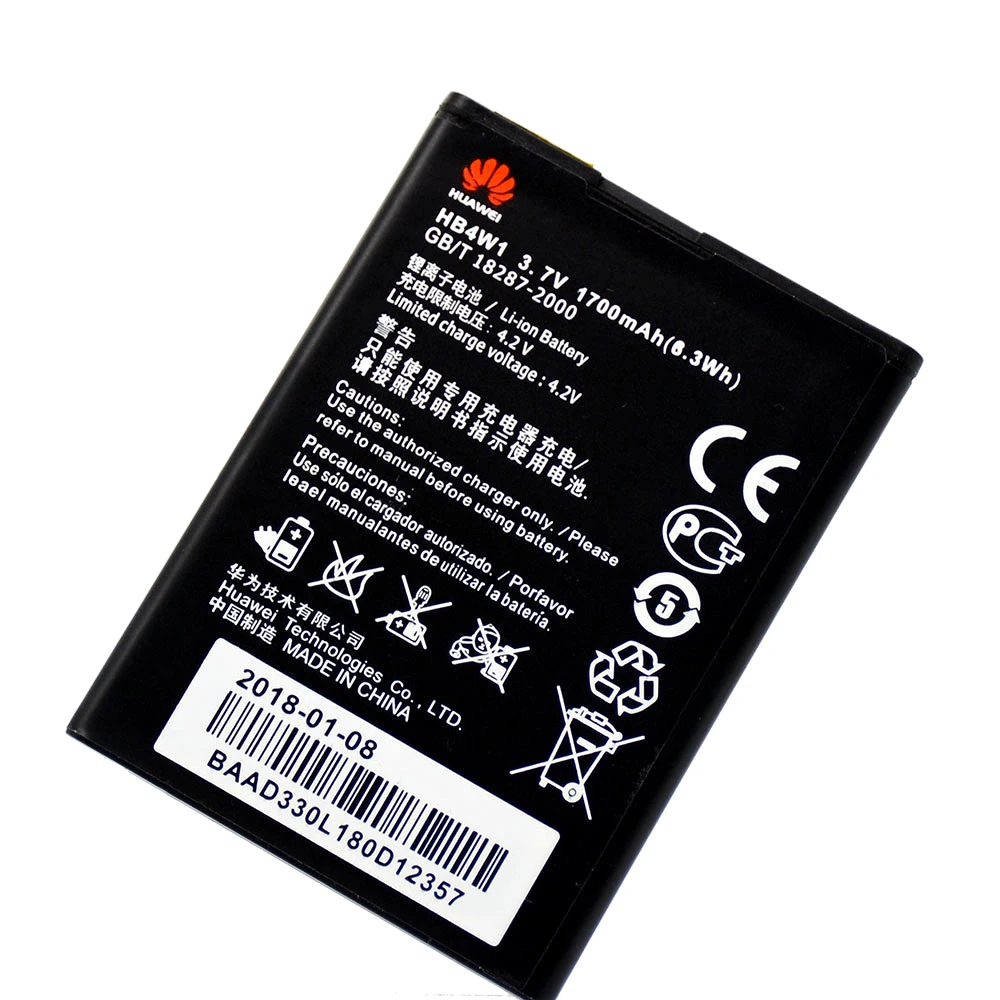 Оригинальный аккумулятор Hua Wei HB4W1 для Huawei Ascend G510 G520 G525 Y210 Y530 C8813 C8813Q C8813D T8951 U8951 W2 1700