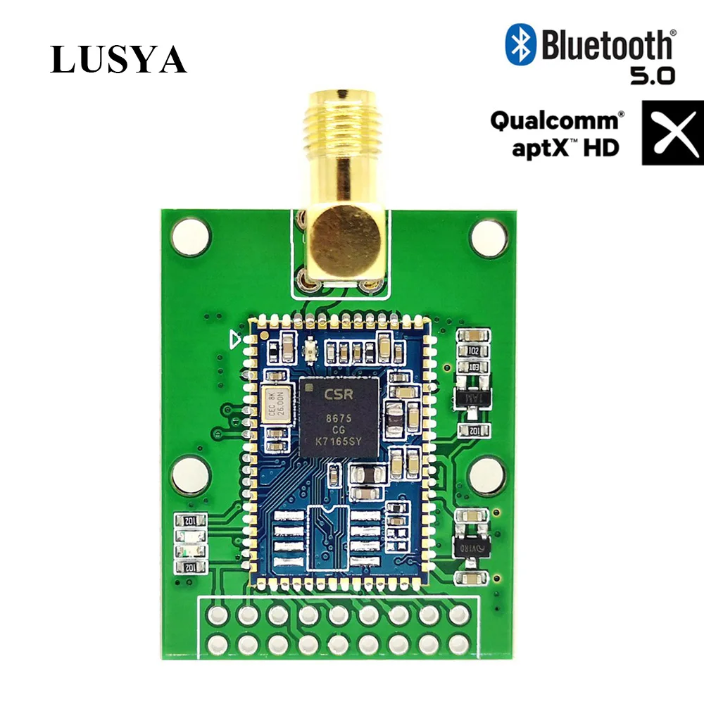 Аудиомодуль Lusya Bluetooth 5 0 CSR8675 Fiber SPDIF I2S IIS APTX HD T0007|Усилители мощности| |