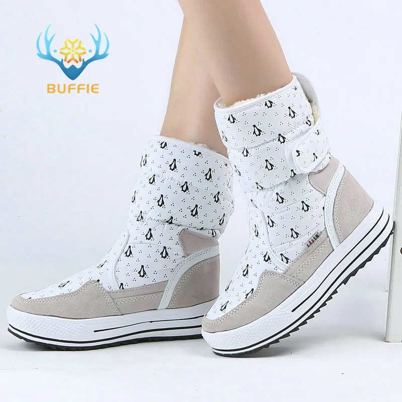 Meilleur Femelle boot Hiver Chaussures Femmes mode chaud épais de fourrure de haute qualité boucle style big plus taille 34 à 41 livraison gratuite facile porter
