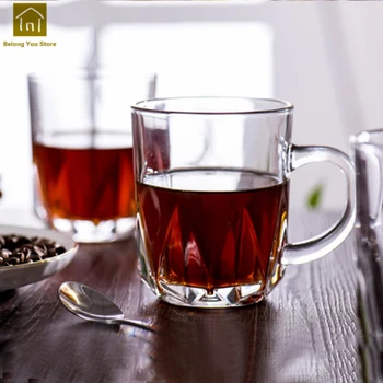 

Lead Free Glass Cups Tea Flower Mug Creative Transparent Coffee Funny Mugs Transparent Copos e Canecas Milk Mug Ceramic LKD102