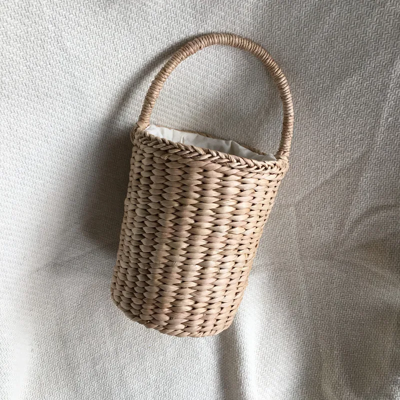 

2019 New Cylinder Corn Handcuffs Bag Summer Women's Bag Holiday Travel Bag Bucket Bag