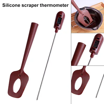 

2 in 1 Silicone Spatula with Electronic Digital Probe Thermometer for Chocolate Jams TB Sale