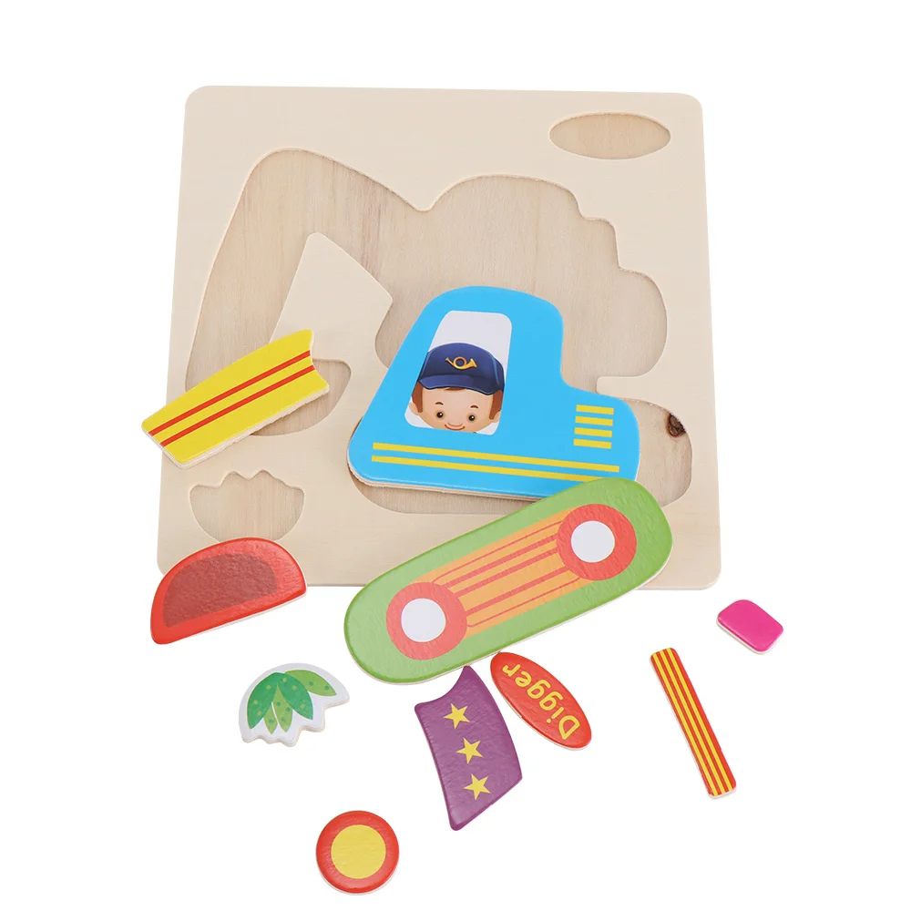 

Toys for Baby Colorful Wooden Puzzle Animal Educational Developmental Baby Kid Training Brain Teaser Toy Gift For Baby