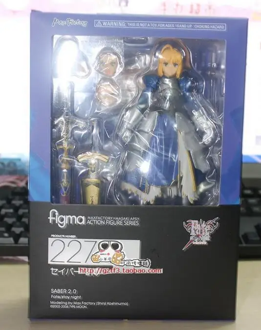 Игрушка мечты аниме Fate stay night Figma227 Ubw Zero Saber Knight Girl Arthur ПВХ фигурка коллекция игрушек куклы 15 см - Цвет: With box