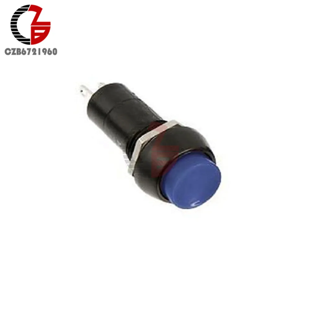 

5PCS 12mm Blue Push Button Switch PBS-11B No Self-Lock ON/OFF Lock 250V 3A
