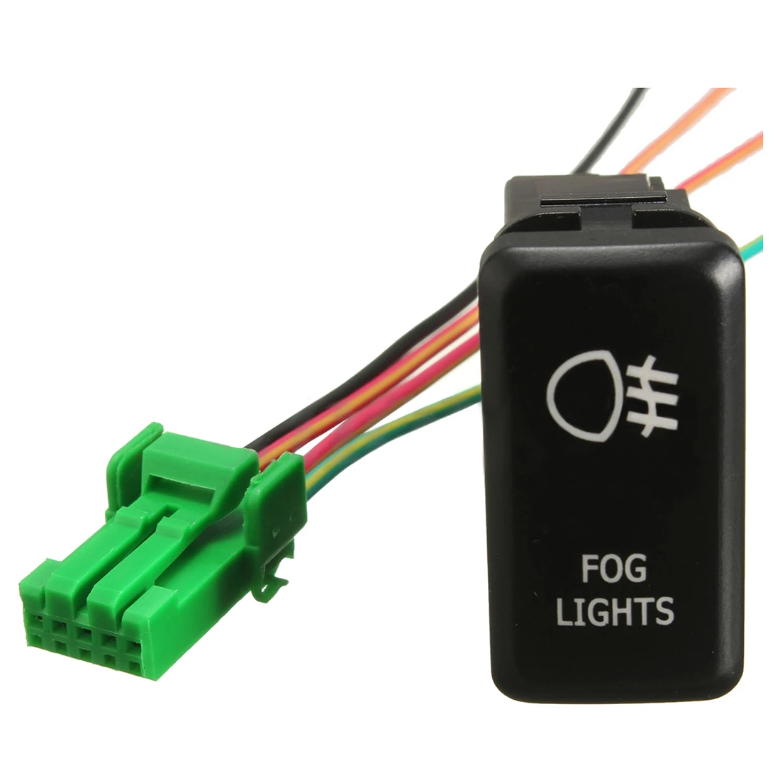 

12V LED Fog Work Light Push Button Switch For Toyota Landcruiser Prado FJ Fog Light green
