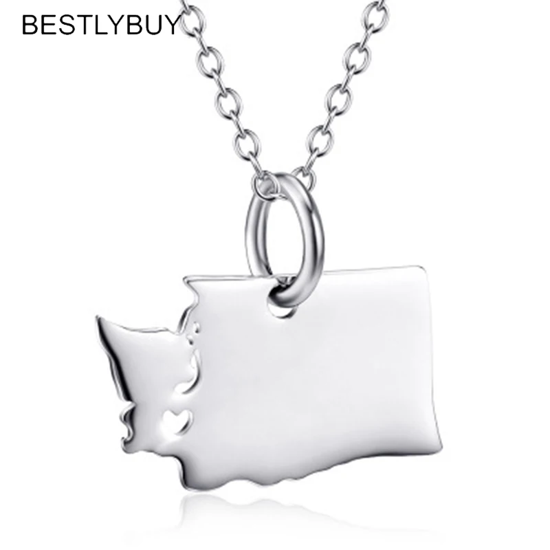 BESTLYBUY ювелирное изделие из стерлингового серебра 925 пробы подвеска в виде карты