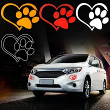 

3pcs Car Stickers Cute Cat Dog Paw Print Reflective Car Decal Sticker Window Footprint Decals Free Shipping