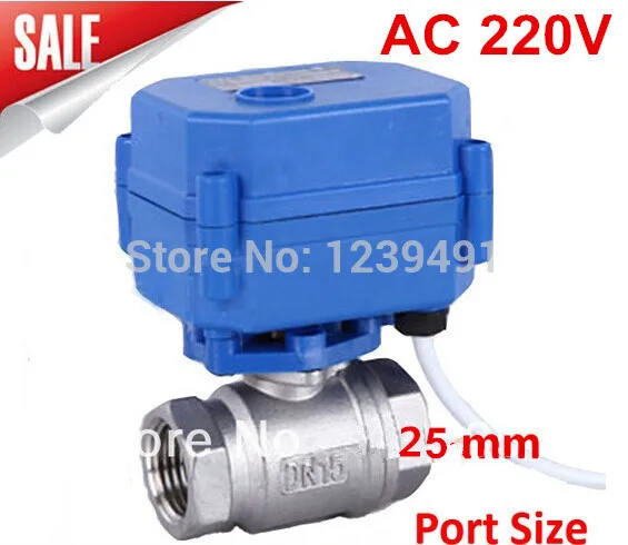 

Motorized Ball Valve 1" DN25 AC220V ,CR04 Wire 2 way Stainless Steel 304 Electric Ball Valve
