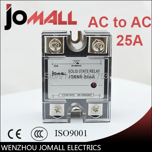 

SSR -25AA AC control AC SSR Single phase Solid state relay