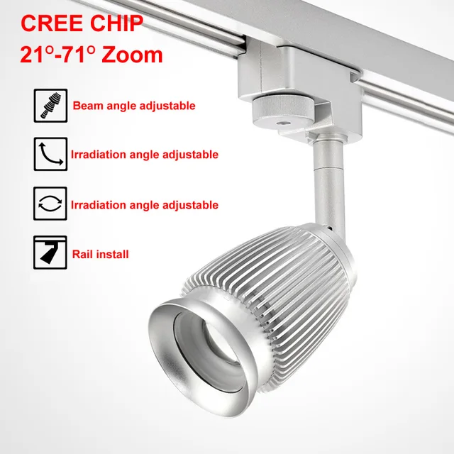 Zoom Spot Led Track Light 3w 3000k 4000k 6000k Cree Chip Zoom Spot Led Track Light 3w 3000k 4000k 6000k Cree Chip Rail Fixture Jewelry Cabinet Museum Lighting