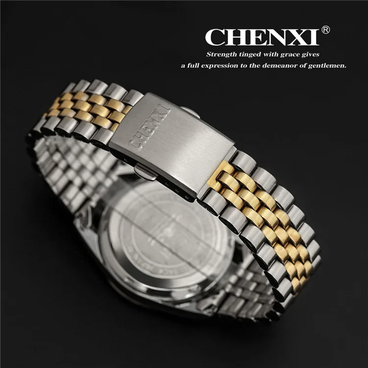 CHENXI Топ бренд влюбленных пары кварцевые мужские часы женские подарок на день Святого Валентина часы женские 30 м Водонепроницаемые наручные часы