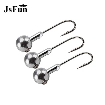 

100pc High Quality Carbon Steel Jig Lead Head Hook 1.5g 3.5g 5g Barbed Jigs Bait Fishing Hooks For Soft Lure Fishing Tackle L185