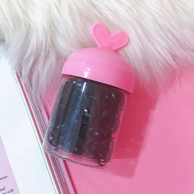 Baby Girls Elastic Rubber Band Sweet Macaron Candy Color Hair Ropes Colorful Mini Ponytail Holder Tie Gums Rings With Clear Box