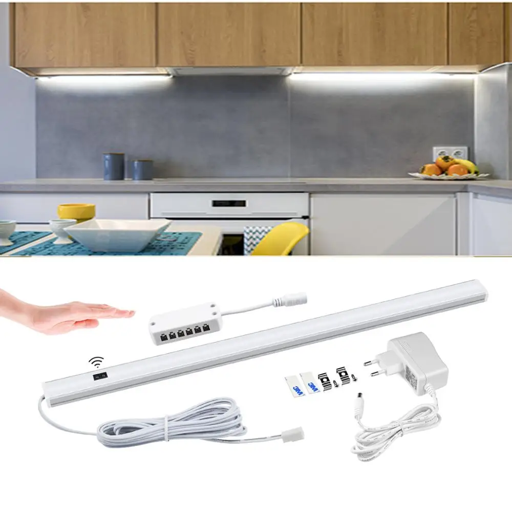 

LED Bulb 12v Hand Scan Sweep Montion sensor LED Tube Bar Light aluminium profile lamp Bedroom kitchen cupboard cabinet Backlight