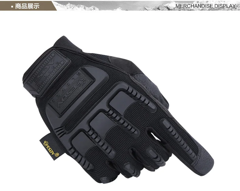 Outdoor Cycling Shooting Hunting Camouflage Army Fans Defence Scrape Anti-wear Mitten Tactical Trainning Trekking Hiking Gloves