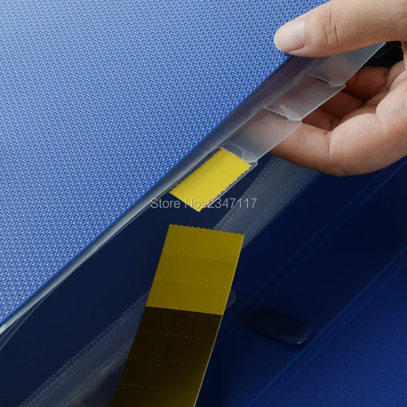 A4 Waterproof Portable Folder 12 Case Accordion Bag Office Storage Bag Your Files Easy to Carry Blue File Folder Document