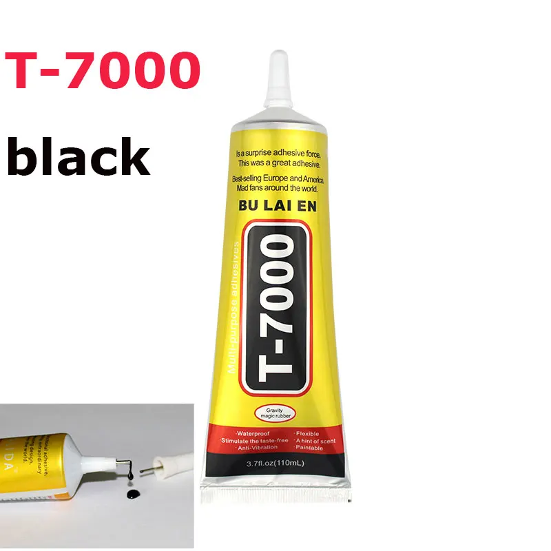 

50ml Liquid Glue Multipurpose Adhesive T-7000 Black Resina Epoxy Transparente Glue for Bijou Crafts Diy Metal Touch Screen Phone