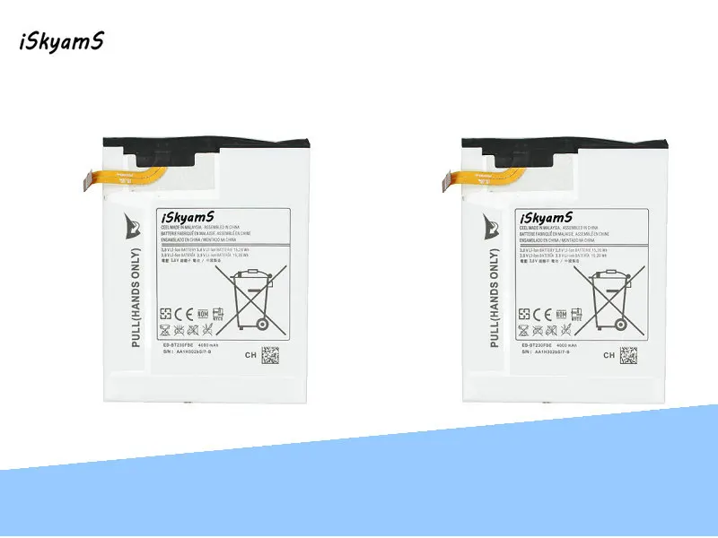 2x4000 мА/ч EB-BT230FBE запасная батарея для SamSung Galaxy Tab 4 7 0 "Уголок T230 T231 T235 SM-T230 SM-T231 SM-T235 |